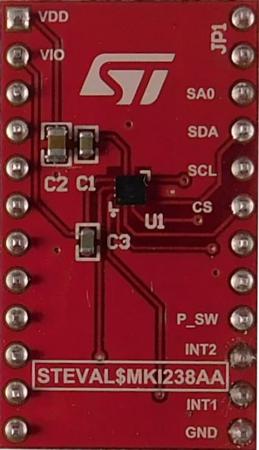 STEVAL-MKI238A STMicroelectronics  Accelerometer Sensor Evaluation Kit for LIS2DUX12 STEVAL-MKI109V3