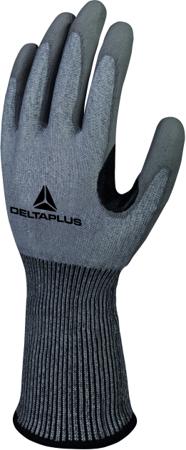 VECUTC02GR07 Delta Plus Grey Polyurethane Coated Polyethylene Work Gloves, Size 7, Small, 2 Gloves
