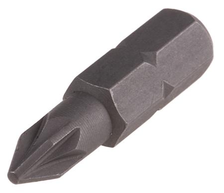 265-8324 Pozidriv Screwdriver Bit, PZ1 Tip, 1/4in Drive, 25mm Overall