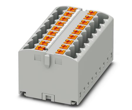 3273438 Phoenix Contact Distribution Block, 18 Way, 0.14 → 4mm², 24A, 500 V, Grey