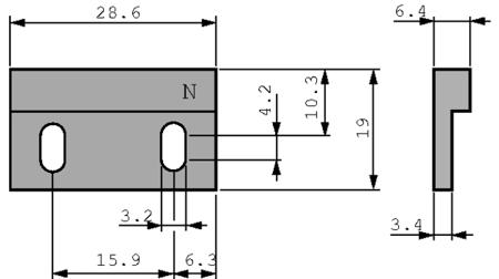 57145-000 Littelfuse 57145 Series Permanent Holding Magnet for Use with Flange Mount Sensor