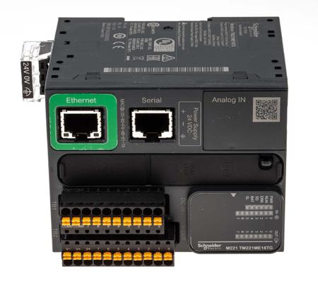 TM221ME16TG Schneider Electric , Modicon M221 PLC CPU, Ethernet Networking Mini USB B Interface, 256 kB Program Capacity, 8 Inputs