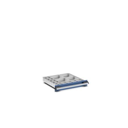 43020793 Bott Polypropylene, Recycled Plastic Storage Rack, 525mm x 525mm x 75mm, Light Grey