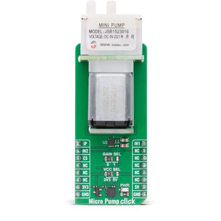 MIKROE-6529 MikroElektronika Micro Pump Click Mini Pump Add On Board for mikroBUS