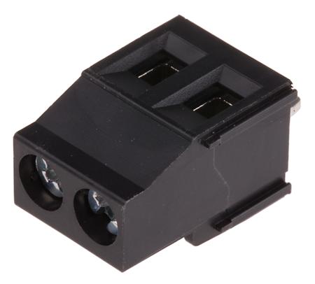 1985920 Phoenix Contact MKDSN 2.5/ 2 HT BK Series PCB Terminal Block, 5mm Pitch, Through Hole Mount, Solder Termination