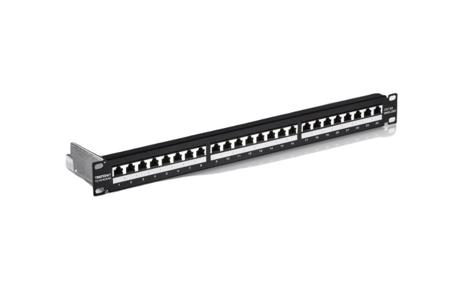TC-P24C6AS Trendnet TC Series Cat5e, Cat6, Cat6a 24 Port Patch Panel Shielded 40mm Black
