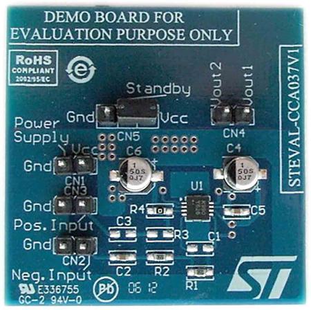 STEVAL-CCA037V1 STMicroelectronics ,  Demonstration Board Audio Amplifier Demonstration Board for