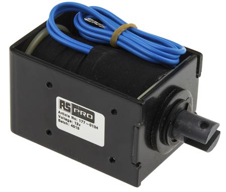177-0134 Pull Action DC D-Frame Solenoid, 12 V