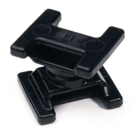 151-00644 DSWS4-PA66HS/POM-BK HellermannTyton Black Nylon Adjustable clip, 76mm Max. Bundle
