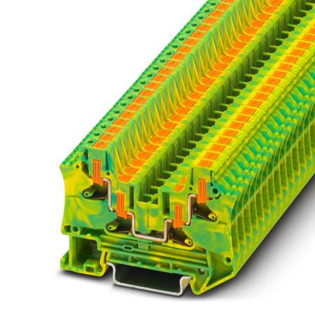 1088736 Phoenix Contact  PTV Series Green/Yellow, Push In Termination