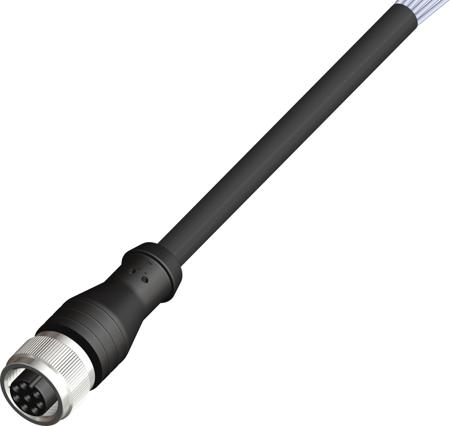 283-4898 RS PRO Straight Female 8 way M12 to Actuator/Sensor Cable, 6m