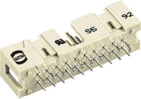 09185266324 HARTING SEK 18 Series Straight Through Hole PCB Header, 26 Contact(s), 2.54 mm Pitch, 2 Row, Shrouded