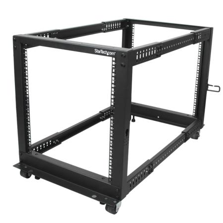 4POSTRACK12U StarTech.com Black 12U Steel Server Rack , with 4-Post Frame