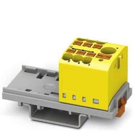 3273072 Phoenix Contact Distribution Block, 7 Way, 4mm², 24A, 690 V, Yellow