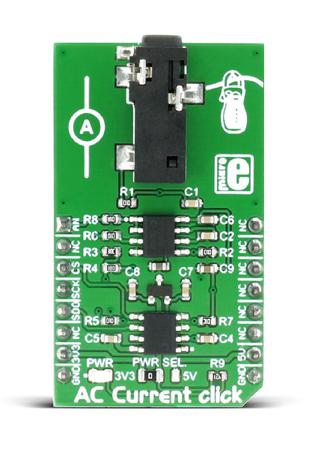 MIKROE-2523 MikroElektronika AC Current Click Current Measurement for MCP3201, MCP607 for Alternating Voltage/Current Source,