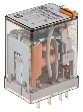 55.32.8.024.0040 Finder Plug In Power Relay, 24V ac Coil, 10A Switching Current, DPDT