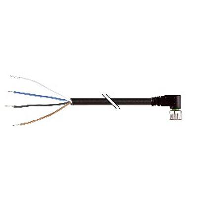 X67CA0P30-0002 B&R Right Angle Female 4 way M8 to Unterminated Actuator/Sensor Cable, 250mm