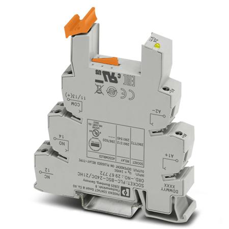 2967772 Phoenix Contact PLC-BSC 1 Pin 24V ac/dc DIN Rail Relay Base, for use with PLC Series