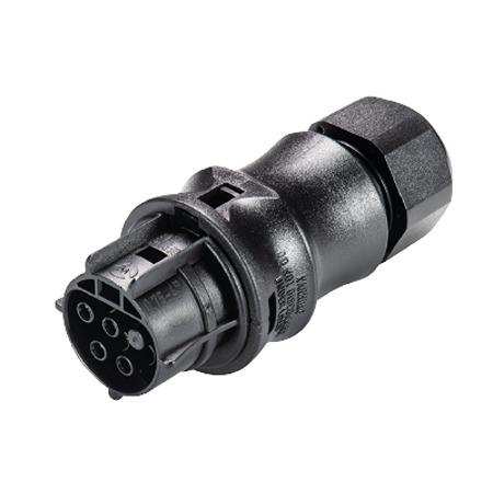 96-041-4053-1 Wieland RST CLASSIC Series Connector, 4-Pole, Female, 4-Way, Push-In, 20A, IP66, IP68, IP69