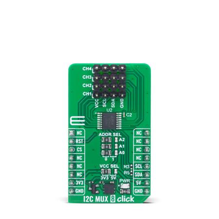 MIKROE-6564 MikroElektronika I2C MUX 8 Click Sensor Add-On Board Add On Board for I2C Switch Industrial