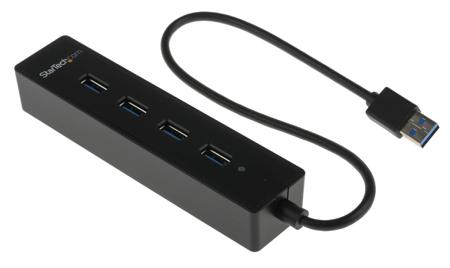 ST4300PBU3 StarTech.com 4 Port USB 3.0 USB A  Hub, USB Powered, 137 x 30 x 22mm