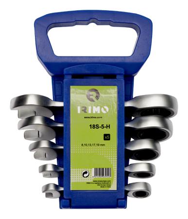 18S-5-H IRIMO 5-Piece Spanner, 8 to 19 mm, Steel Alloy