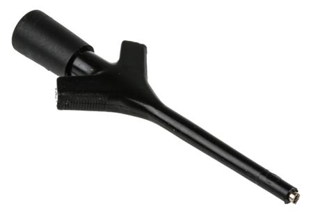 973592100 Hirschmann Test & Measurement Black Hook Clip, 2A Rating, 2mm Tip Size