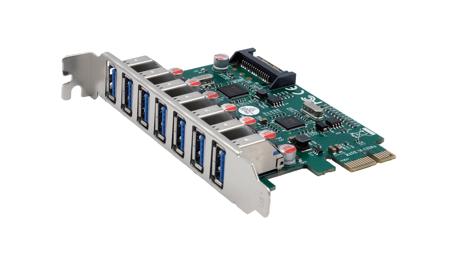 EX-11088-2 Exsys 7 Port PCIe USB Serial Card