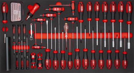 255-5038 RS PRO 7 Drawer Steel Wheeled Tool Chest Tools Included