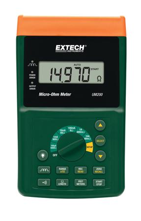 UM200 Extech  Handheld Ohmmeter, 6 kΩ Max, 4 Wire