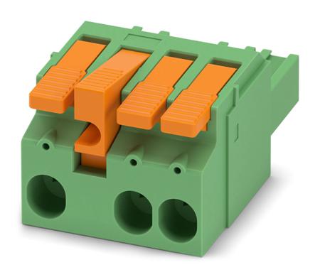 1716931 Phoenix Contact, 7.62mm Pitch, LPC 6, 3 Way, , Pluggable Terminal Block, Plug, Cable Mount, Push-In Termination,