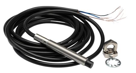 E2B-S08LN04-WP-B1-2M Omron, M8, PNP Inductive Sensor 49mm Length, 12 → 24 V dc supply voltage , IP67 Rating