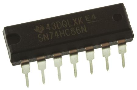SN74HC86N Texas Instruments , Quad 2-Input XOR Logic Gate, 14-Pin PDIP