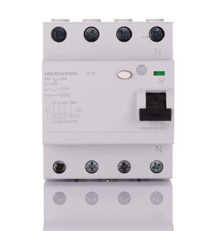 1492-RCDA4C63S 4P 63 A, Time Delay RCD Switch, Trip Sensitivity 300mA, DIN Rail Mount 1492-RCDA