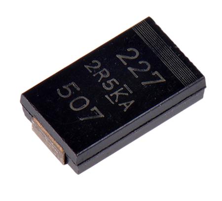 T591V227M2R5ATE009 KEMET 220μF Surface Mount Polymer Capacitor, 2.5V dc