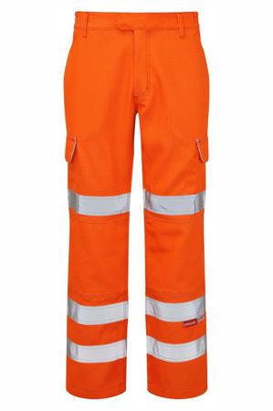 PRARC07-50 Praybourne PRARC07 Orange Hi-Vis Hi Vis Trousers, 50in Waist Size