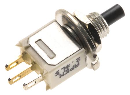 ZP32S0101 APEM Miniature Push Button Switch, Momentary, Panel Mount, 4.9mm Cutout, SPST, 20/48V ac