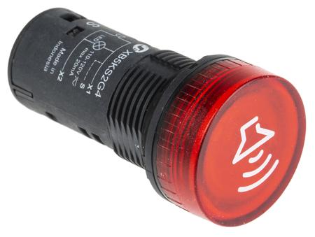XB5KS2G4 Schneider Electric Harmony Series Red Buzzer Beacon, 110 V ac/dc, IP66, IP67, IP69, Base Mount, 90dB at 1 Metre
