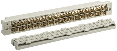 09032647828 HARTING 09 03 64 Way 2.54mm Pitch, Type C Class C3, 3 Row, Right Angle DIN 41612 Connector, Socket