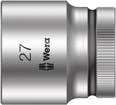 05003615001 Wera 1/2 in Drive 27mm Standard Socket, 6 point, 40 mm Overall Length
