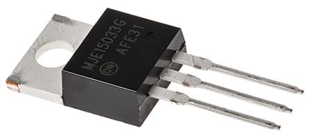 MJE15033G onsemi  PNP Transistor, -8 A, -250 V, 3-Pin TO-220AB