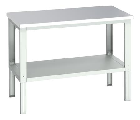 41004196-16V Bott 41004196.16V Sheet Steel Workbench, 450kg Max Load, Adjustable Height, 740 → 1140mm x 900mm x 1500mm