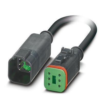 1415037 Phoenix Contact Male 6 way Plug to Female 6 way Actuator/Sensor Cable, 1.5 m