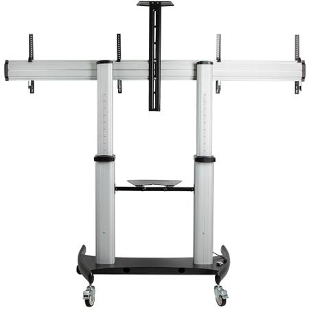 STNDMTVDUO StarTech.com Floor Mounting Mobile TV Stand for 2 x Screen, 60in Screen Size