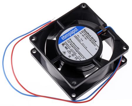 8318H ebm-papst 8300 Series Axial Fan, 48 V dc, DC Operation, 80m³/h, 5.8W, 120mA Max, 80 x 80 x 32mm