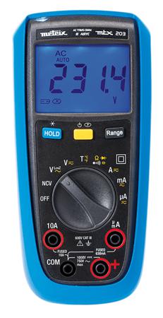 MTX203-Z Metrix MTX203 Handheld Digital Multimeter, 10A ac 750V ac 10A dc 1000V dc