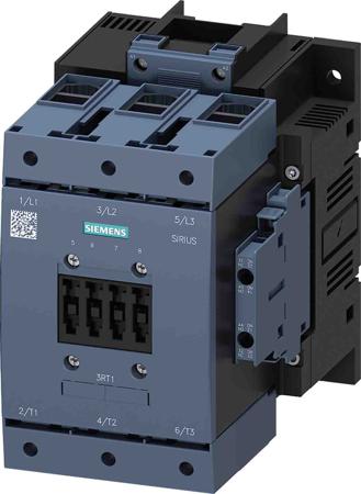 3RT1054-1AF36 Siemens SIRIUS 3RT Size S6, 3RT1 Contactor, 127 V Coil, 3-Pole, 115 A, 55 kW, 2NO + 2NC