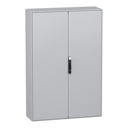 NSYSM1816402DP Schneider Electric PanelSeT SM Series Steel Double-Door-Door Floor Standing Enclosure, Opaque Door, IP55, 1800 x 1600 x