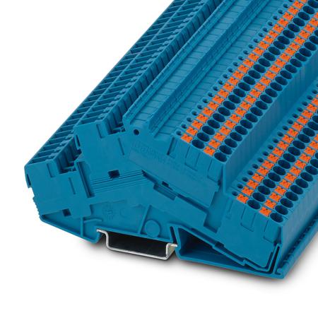 3210605 Phoenix Contact  PTTBS 2.5-TWIN/2P BU Series Blue, 0.14 → 4mm², Push In Termination