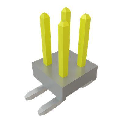 TMM-102-06-L-D-SM Samtec TMM Series Vertical Through Hole PCB Header, 4 Contact(s), 2mm Pitch, 2 Row(s), Unshrouded